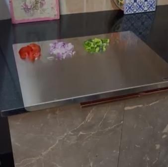 Premium Stainless Steel Chopping Board (35x31 cm)