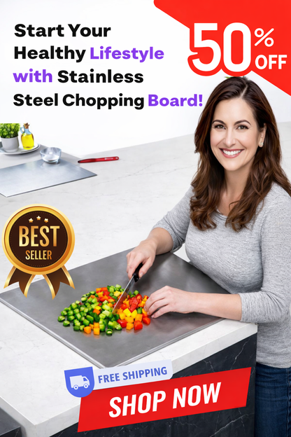 Premium Stainless Steel Chopping Board (35x31 cm)