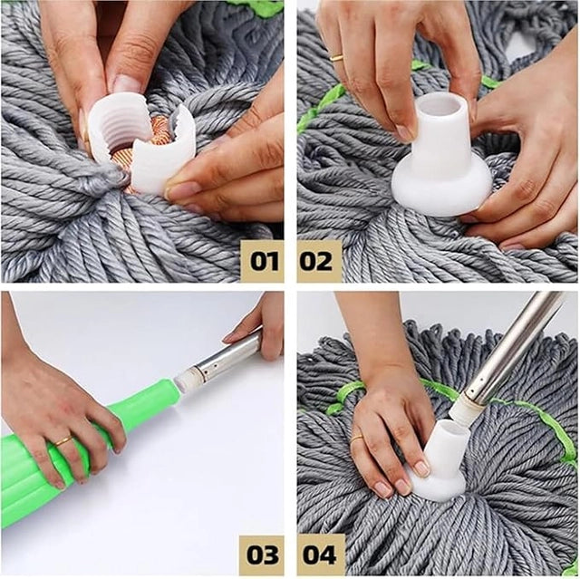 2 in 1 Dehydrated Floor Cleaning Mop | Self-Wringing Floor | 360 Rotatable Adjustable Cleaning Mops